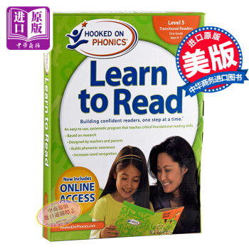 自然拼读 迷上语音学与读5级英文原版 Hooked on Phonics Level 5带DVD光盘