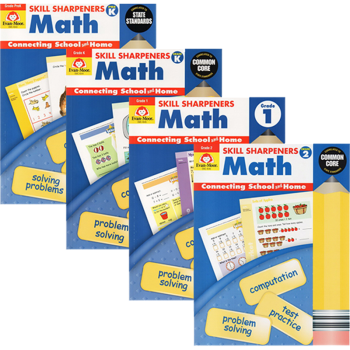 美国加州 数学 Skill Sharpeners Math PreK K 1 2 低年级 4册 英文原版 Evan Moor