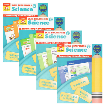 英文原版美国加州科学Skill Sharpeners Science PreK K 1 2低年级4册 低年级4册 英文原版 Evan Moor