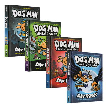 英文原版Dog Man 4册精装 神探狗狗的冒险1-4内裤超人同作者 幽默漫画章节书 学乐 pdf epub mobi 下载