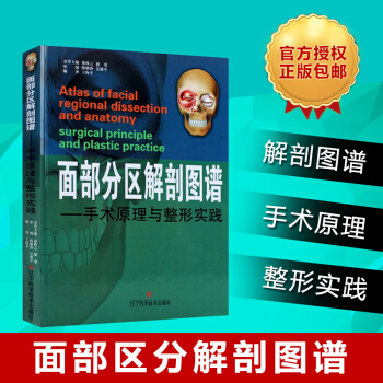 正版包郵 麵部分區解剖圖譜:手術原理與整形實踐 精裝 王海平 著 醫學美容韓國美容整形書