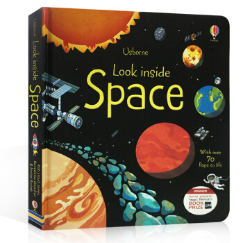 揭秘太空 Look Inside Space 英文原版 偷偷看裏麵 兒童科普知識紙闆翻翻書 pdf epub mobi 電子書 下載