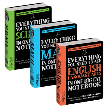 預售Everything You Need to Ace係列3冊 數學科學美國中學生筆記