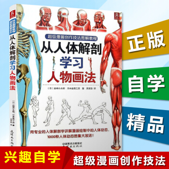 自學畫漫畫教材書籍人物繪畫技法教程入門從人體解剖學習人物畫法素材人物漫畫教程書人物的書漫畫