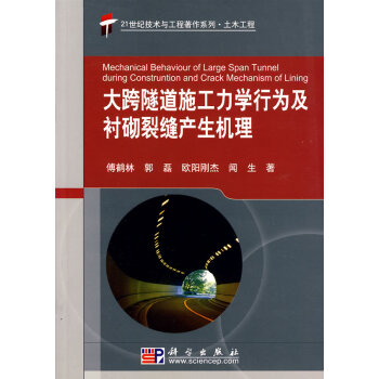 正版 大跨隧道施工力學行為及襯砌裂縫産生機理 pdf epub mobi 下载