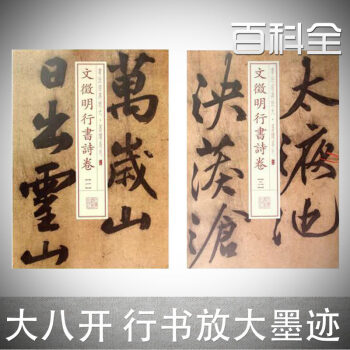 【两册】文徵明行书诗卷[一二]书法经典放大墨迹系列行书毛笔字帖上海书画出版社文征明行 pdf epub mobi 电子书 下载