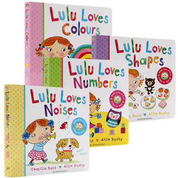 英文原版 Lulu 系列4册合售 我爱露露系列绘本 纸板翻翻书