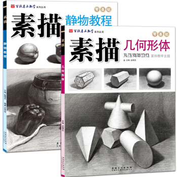 共2本零基础素描教程书 百源基石教学系列素描几何形体+素描静物 从基础到精通 单体组合从结构到明暗 pdf epub mobi 电子书 下载