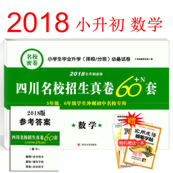 名校密捲2018小升初四川名校招生真捲60套 數學小學生畢業升學考進名校擇校分班試捲十大名 pdf epub mobi 電子書 下載