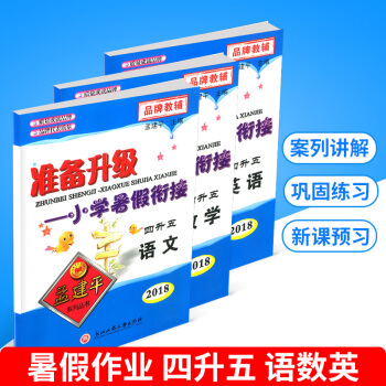 糾錯 孟建平 準備升級 小學暑假銜接 四升五 語文+數學+英語 3暑假作業4升5年級測試暑