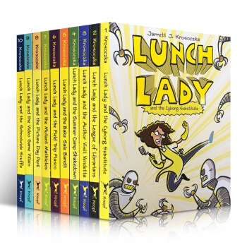 英文原版Lunch Lady係列10冊全彩漫畫章節橋梁書中小學生英語課外閱讀故事書 pdf epub mobi 電子書 下載