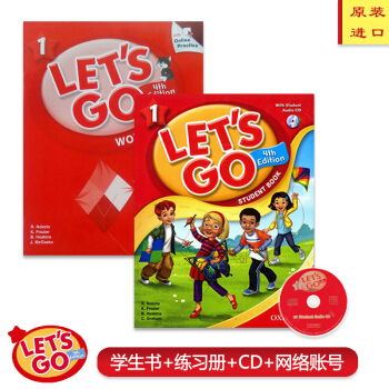 牛津oxford少儿英语lets go最新版Let's Go第四版学生书+练习册 原版进口教材 1级别 学生书+练习册+学习账号