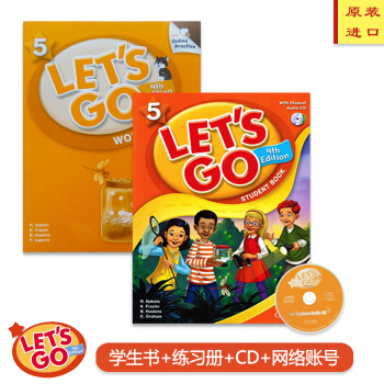 牛津oxford少兒英語lets go最新版Let's Go第四版學生書+練習冊 原版進口教材 5級彆 學生書+練習冊+學習賬號