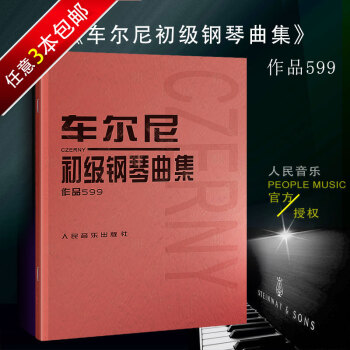 钢琴书正版车尔尼钢琴初步教程作品599 音乐红皮书 钢琴初学基础入门教学用书 练习曲集 pdf epub mobi 下载
