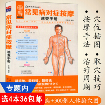 【436】常见病对症按摩速查手册//中医养生正版书籍零基础学会推拿按摩穴位全真图解手耳足简