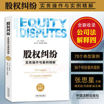 现货21省包邮 股权纠纷实务操作与案例精解 司法案例与司法解释 股权投资 法律实务书籍 pdf epub mobi 下载