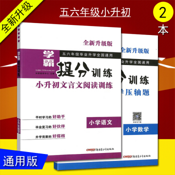 学霸提分训练 小升初文言文阅读训练小学语文+数学压轴题 五六年级毕业升学全国通用 全新升级版 小升初
