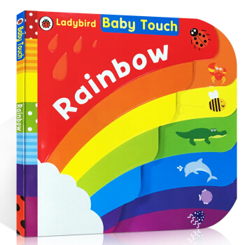 英文原版 Baby Touch: Rainbow宝宝触摸书 彩虹全彩大开本纸板书 单词