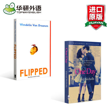 华研原版 Flipped 怦然心动 One Day 英文原版电影原著2本 全英文版小说 正版进口书