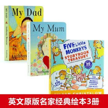 【中商原版】My Mum My Dad我爸爸我媽媽 Five Little Monkeys五隻小猴子