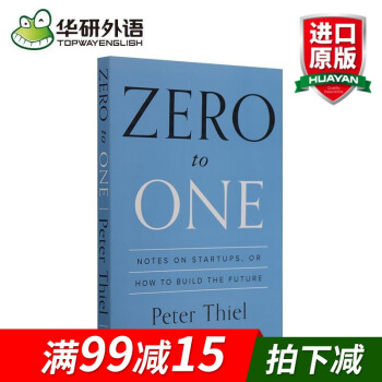 華研原版 從0到1 英文原版 Zero to One 從零到一 如何打造未來的創業筆記 英文版經濟管 pdf epub mobi 電子書 下載
