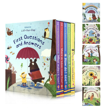 Usborne你問我答5冊 原版First Questions and Answers科普翻翻紙闆書