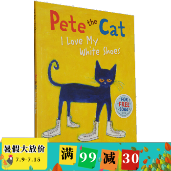 英文原版绘本Pete the Cat I Love My White Shoes 皮特猫 吴敏兰书单
