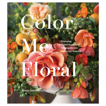 Color Me Floral 着色花束:四季惊人单色调 室内插画搭配 英文原版