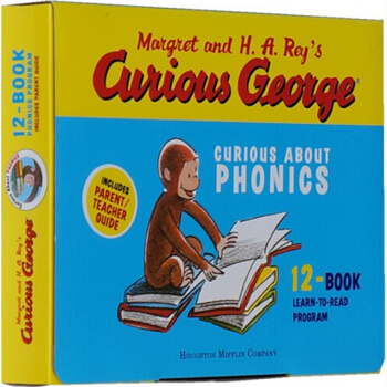 英文原版绘本 好奇猴乔治 Curious George Phonics 12本 汪培珽推荐 礼盒装