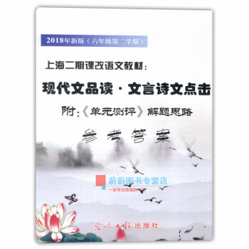 正版现货 参考答案 2018年新版 现代文品读文言诗文点击 六年级第二学期/6年级下 现代文阅读结 pdf epub mobi 下载