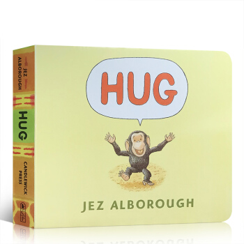 英文原版 HUG BB 格林威大奖 作家Jez Alborough 儿童启蒙学习 英语基础入门纸板书