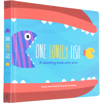 英文原版繪本 One Lonely Fish 寶寶學數數紙闆書 大小概念認知 數字啓濛 0-3歲