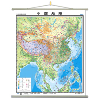 2018新版竖版 中国地形图挂图 国家版图挂图 尺寸约917*1100mm 九段线南海版中国挂图 pdf epub mobi 电子书 下载
