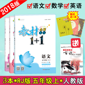 【官方正版】教材1+1五年级上册语文数学英语上册人教版RJ版3本套装 全能学练教材1十1小学5年级 pdf epub mobi 下载