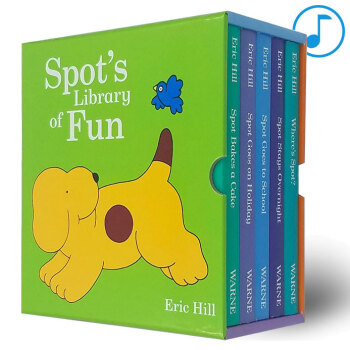 英文原版 Where's Spot Library of Fun 小玻小波翻翻书5册