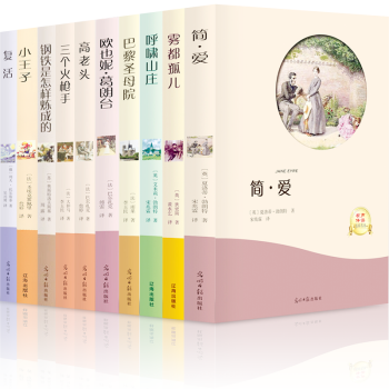 世界十大名著套装10册简爱+巴黎圣母院呼啸山庄复活