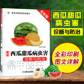 正版 图说西瓜甜瓜病虫害诊断与防治关键技术 西瓜种植栽培技术大全书籍 育苗育种教程书 大棚种西瓜技术