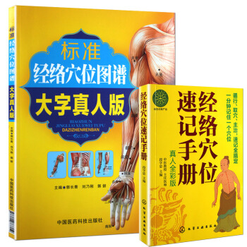 Z包邮正版★经络穴位速记手册+ 标准经络穴位图谱大字真人版（共2本全新正版 书籍穴位速记 pdf epub mobi 电子书 下载