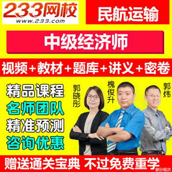 233網校2018民航運輸中級經濟師視頻教程課件網絡課程教材精講班 pdf epub mobi 下载