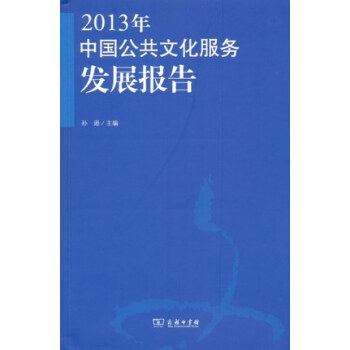 2013年中国公共文化服务发展报告 9787100094528 pdf epub mobi 电子书 下载