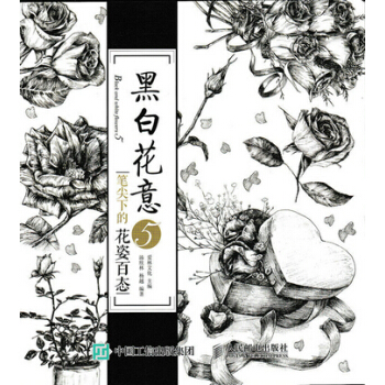 满28包邮 黑白花意5——笔尖下的花姿百态 pdf epub mobi 电子书 下载